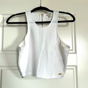 White Guess crop top